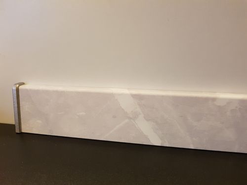 Visiogrande Clip Sockelleiste Granit weiß ab 10 Stück