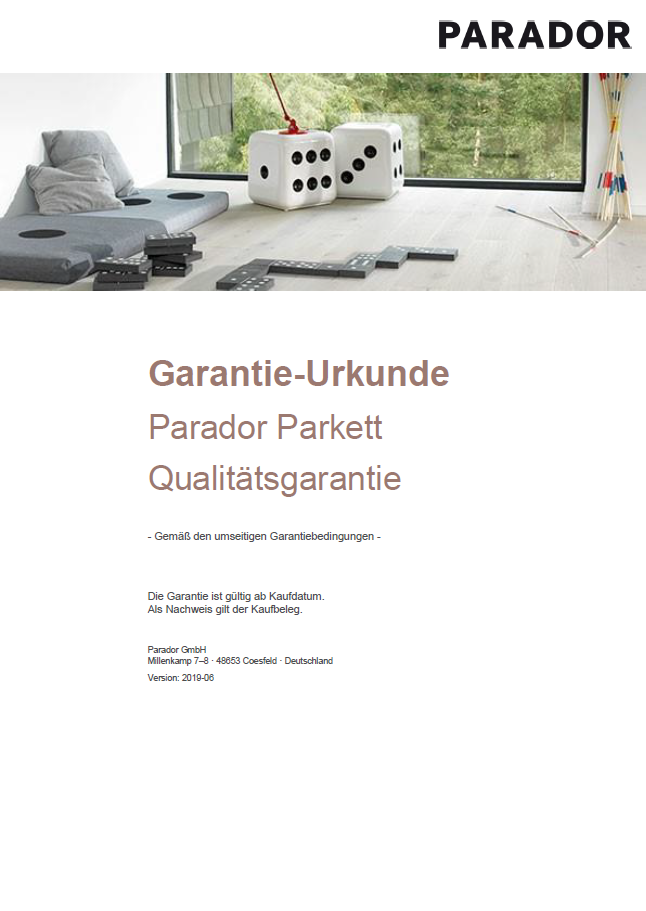 Parador_Garantie-Urkunde_Parkett